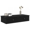 Gossi raft de perete cu sertare negru 80x31x17 cm lemn prelucrat