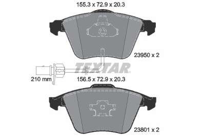 TEXTAR 2395001 Q+ set placute frana,frana disc foto