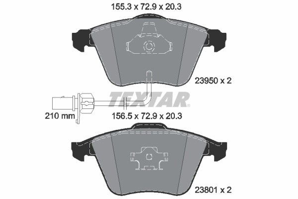 TEXTAR 2395001 Q+ set placute frana,frana disc