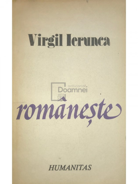 Virgil Ierunca - Rom&acirc;nește (editia 1991)