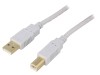 Cablu Bq Cable USB 2.0 A-B 1m Aurit, Gri, Dublu Ecranat, UL 2725
