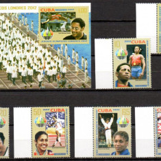 CUBA 2012, Sport, JO Londra, serie neuzata, MNH