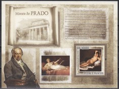Sao Tome și Principe 2007 - Muzeul Prado, Madrid - Picturi de Goya, Colita, MNH