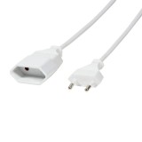 CABLU alimentare LOGILINK 3m, intrare Euro plug, iesire Euro socket, 10A, testat VDE, white, &quot;CP127&quot; (timbru verde 0.18 lei)