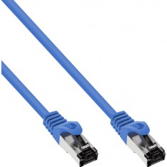Cablu de retea RJ45 S/FTP PiMF Cat.8.1 LSOH 0.5m Albastru, InLine IL78850B