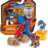 Cumpara ieftin Patrula Catelusilor Set 2 Figurine Rubble Echipă Charger Wheeler Jucarie Copii cu Nisip Kinetic