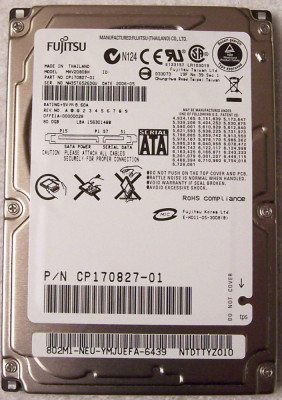 56. Hard Disk Laptop FUJITSU MHV2080BH 80GB 5400 RPM 8MB Cache 2.5&amp;quot; SATA foto