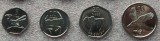 Monede Botswana lot set 5 10 25 50 Thebe UNC necirculate **