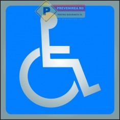 Semn din aluminiu persoane cu dizabilitati foto