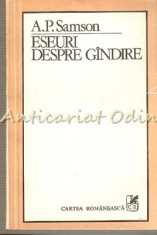 Eseuri Despre Gindire - A. P. Samson foto