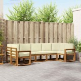 vidaXL Set de canapea cu pernă 7 pcs Natural și Crem 3366923
