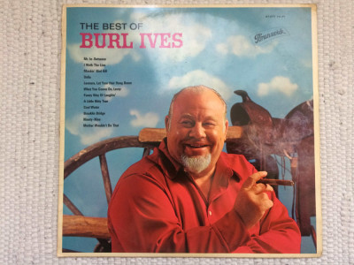 burl ives the best of disc vinyl selectii muzica pop folk country Brunswick VG foto