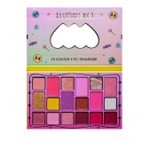 Palete de machiaj, kevin &amp; coco, candy star. fard de pleoape, 18 culori, 19.3 x 12 x 1.4 cm