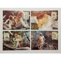 Brunei 1991 - maimuta cu nas mare, serie CarteMaxima