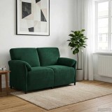 vidaXL Canapea cu 2 locuri Verde &icirc;nchis 158 x 83 x 95 cm Catifea 42033955