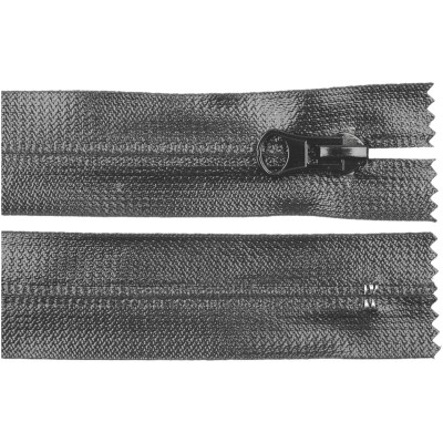 Fermoar spiralat nedetasabil rezistent la apa Crisalida, 18 cm, Gri foto