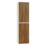 Dulap Baie Suspendat Leziter Trent Stejar Alb-Sunet 35x30x140 cm cu 4 Rafturi