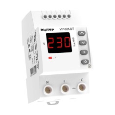 Releu protectie tensiune monofazat 32A 2P 1 secventa DigiTop