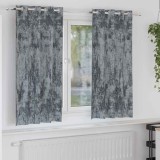 Set perdele din catifea 2 buc, gri argintiu, 140 x 175 cm