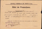 HST A1371 Bilet de promoțiune 1923 Școala normală băieți Cluj