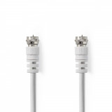 Cablu coaxial Nedis F tata - F tata 1.5m alb