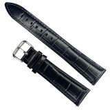 Cumpara ieftin Curea Ceas Piele Naturala XL 18mm 20mm 22mm Neagra Time Veranda Catarama Otel Inoxidabil