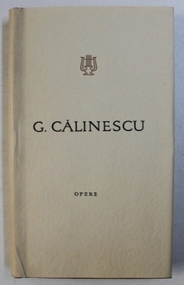 OPERE de GEORGE CALINESCU , VOLUMUL 2 - POEZII , 1965 foto