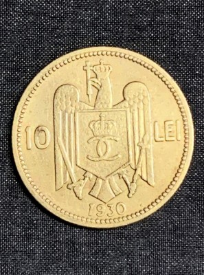 Moneda 10 lei 1930 Heaton foto