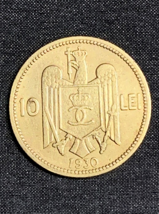 Moneda 10 lei 1930 Heaton