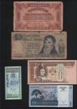 Set 5 bancnote de prin lume adunate (cele din imagini) #183, Europa