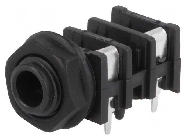 Soclu Jack 6,3mm Mono cu &Icirc;mpăm&acirc;ntare THT