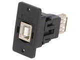 Adaptor USB A/B SLIM USB 2.0 Aurit Plastic