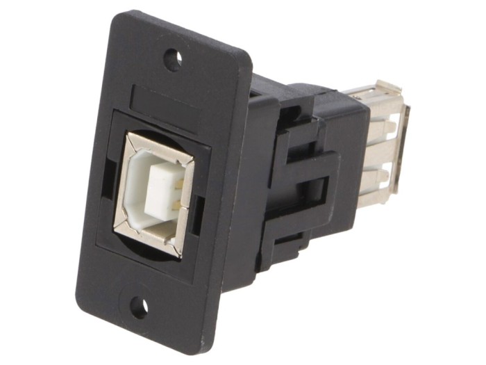 Conector adaptor USB A/B Slim aurit