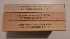 DICTIONAR ENCICLOPEDIC DE PSIHOLOGIE - URSULA SCHIOPU - 3 vol. foto