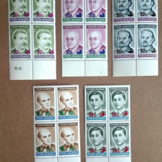 TIMBRE ROMANIA MNH LP1468/1998 ANIVERSARI - 1992 (supratipar pasari) BLOC de 4