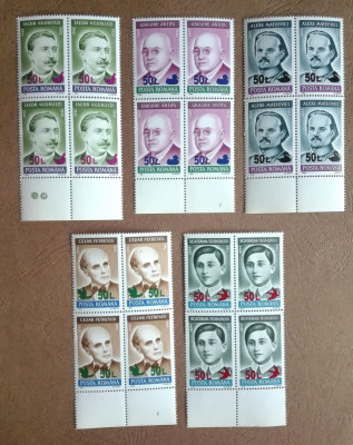 TIMBRE ROMANIA MNH LP1468/1998 ANIVERSARI - 1992 (supratipar pasari) BLOC de 4 foto