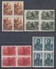 UNGARIA 1944 - 50 ANI DE LA MOARTEA LUI LAJOS KOSSUTH BLOCURI DE 4 TIMBRE MNH, Nestampilat