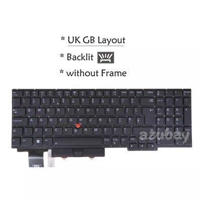 Tastatura Laptop, Lenovo, Thinkpad E15 Gen 1 Type 20RD, 20RE, iluminata, layout UK foto