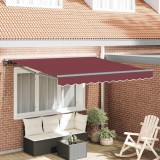 vidaXL Cortina Retractabilă Manual Roșu Burgund 300x250 cm țesătură