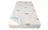 Husa saltea 90x200x25, Aloe Vera, matlasata, lavabila, detasabila, cu fermoar 4 laturi Relax KipRoom