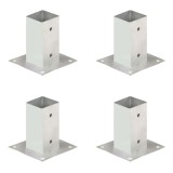 Suporți st&acirc;lp, 4 buc., metal galvanizat, 71 mm