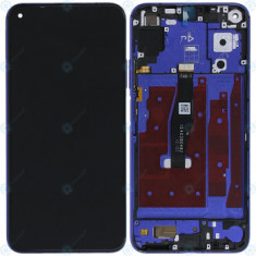 Huawei Nova 5T (YAL-L61) Capacul frontal al modulului de afișare + LCD + digitizer albastru safir