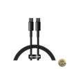 Cablu Date si Incarcare USB-C - USB-C Baseus Tungsten Gold 100W 1m Negru CATWJ-01