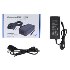 Aproape nou: Alimentator PNI 230V - 12V 5A 60 watt pentru camere de supraveghere si foto