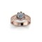 Inel de dama din aur roze 14K, piatra zirconiu - 57