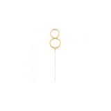 Lumanare Scanteietoare, auriu, 17 cm-Tip Cifra 8