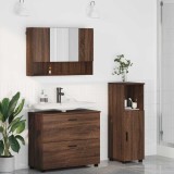 vidaXL Set de mobilier pentru baie 3 pcs Stejar brun 76.5 x 35 x 64 cm