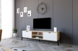 Cumpara ieftin Comoda TV Nost - Sapphire Oak, Alb
