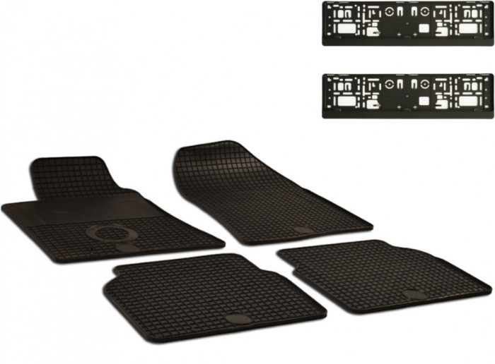 Set Covorase Auto Cauciuc Umbrella Pentru Toyota Avensis (2003-2008) + Suport Numar Inmatriculare Mega Drive Simplu Set 2 Buc