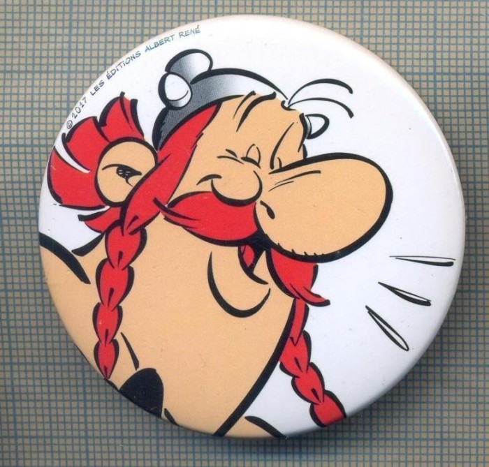 Y 1165 INSIGNA - OBELIX -PERSONAJ DIN CICLUL ,,ASTERIX&quot; - PENTRU COLECTIONARI